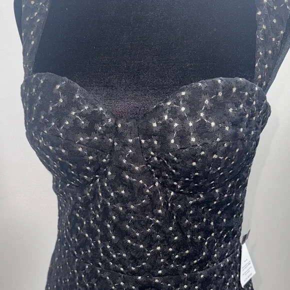 NADINE MERABI Black Off-Shoulder Maxi Dress